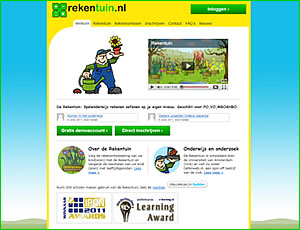 Startpagina van Rekentuin.nl