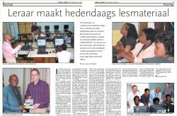 Leraar maakt hedendaags lesmateriaal